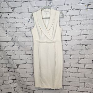 Black Halo White Sheath Dress